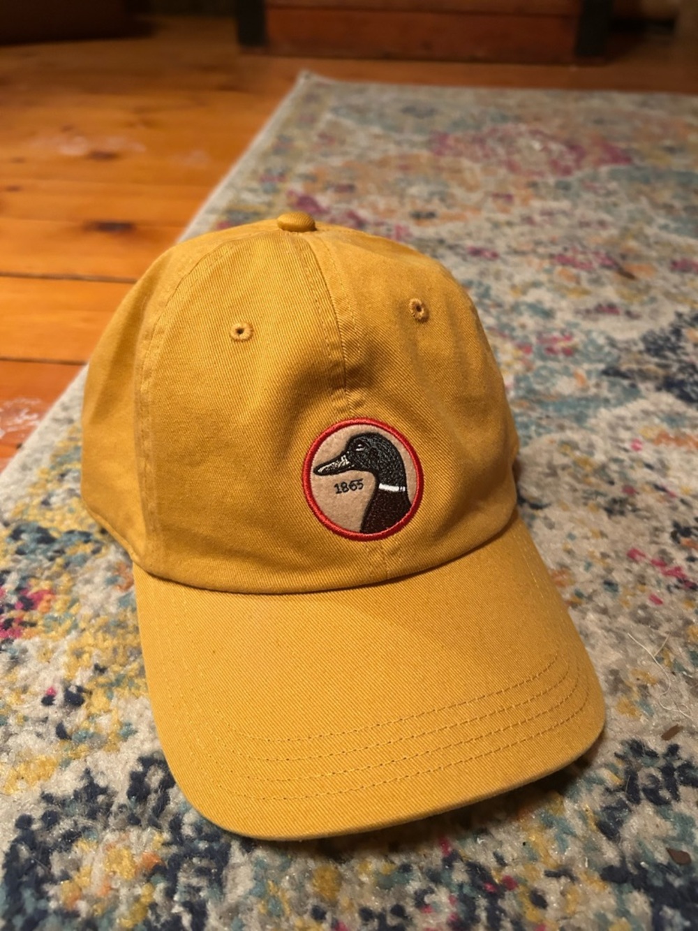 brand new! Mustard Yellow Men’s Duck Patch Baseball Cap